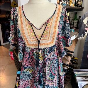 Flying Tomato Multicolor Boho Mini Dress